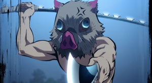 Inosuke Hashibira — Personagens de Demon Slayer que eu sairia no Soco! option 13
