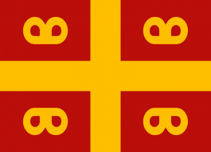 Byzantineimperialflag14thcenturyaccordingtoportolanchartspng — Tier List de Imperios Historicos option 31