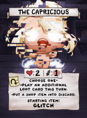 R Thecapricious 308x420png — Binding of Isaac Four Souls Requiem: Character Tier List option 33
