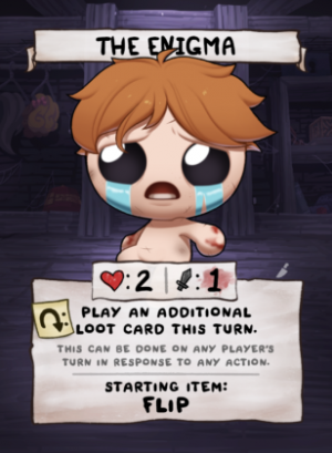 R Theenigma 308x420png — Binding of Isaac Four Souls Requiem: Character Tier List option 39