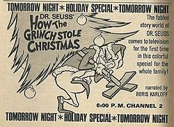 250px Howthegrinchstolechristmas1966printadpremierejpg — 300 Animated Movies option 220