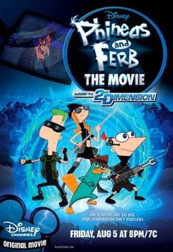 250px Phineasandferbacrossthe2nddimensionposterjpg — 300 Animated Movies option 222