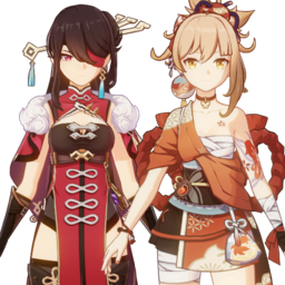 Beidou And Yoimiyapng — [325+ ships] Genshin Impact Ships option 90