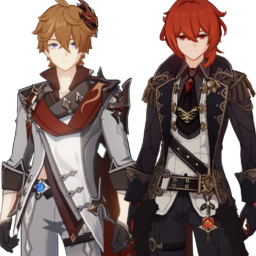 Childe And Dilucpng — [325+ ships] Genshin Impact Ships option 107