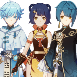 Chongyun And Xiangling And Xingqiupng — [325+ ships] Genshin Impact Ships option 126