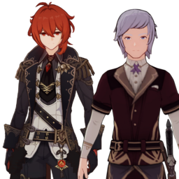 Diluc And Elzerpng — [325+ ships] Genshin Impact Ships option 140