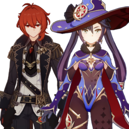 Diluc And Monapng — [325+ ships] Genshin Impact Ships option 146