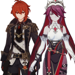 Diluc And Rosariapng — [325+ ships] Genshin Impact Ships option 148
