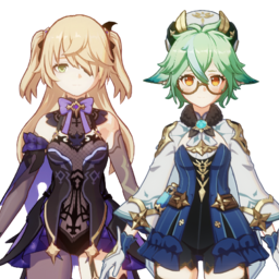 Fischl And Sucrosepng — [325+ ships] Genshin Impact Ships option 176