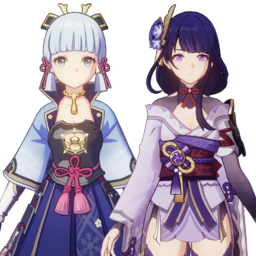 Kamisato Ayaka And Raiden Shogunpng — [325+ ships] Genshin Impact Ships option 238