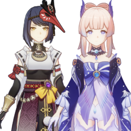 Kujou Sara And Sangonomiya Kokomipng — [325+ ships] Genshin Impact Ships option 261