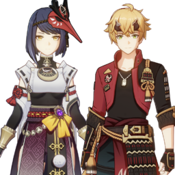 Kujou Sara And Thomapng — [325+ ships] Genshin Impact Ships option 262