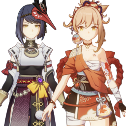 Kujou Sara And Yoimiyapng — [325+ ships] Genshin Impact Ships option 265