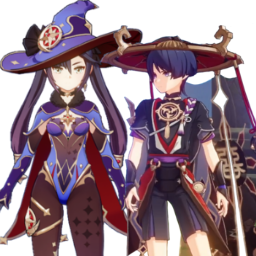 Mona And Scaramouchepng — [325+ ships] Genshin Impact Ships option 275