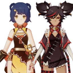 Xiangling And Xinyanpng — [325+ ships] Genshin Impact Ships option 314