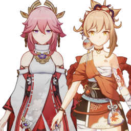 Yae Miko And Yoimiyapng — [325+ ships] Genshin Impact Ships option 324