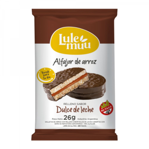 Alfajor De Arroz Lulemuu Chocolate Con Dulce De Leche 26 Gr 1jpg — Alfajores argentinos solo los mejores. option 55