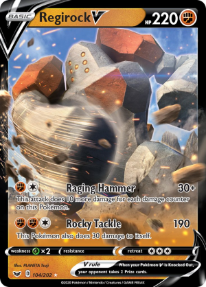 Enus Swsh1 104 Regirockvjpg — All V Cards Ranked (SWSH-CRE) option 50