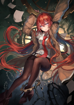 Zzzzz 1698068860hd Wallpaper Makise Kurisu Steins Gate Anime Girls Women Redhead Long Hair Coats Shirt Tie Short Shorts Pantyhose Boots Looking At Viewer Artwork Painting Digital Painting 2d Illustration Digital — Best Characters option 208