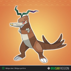 Digui Dex - #018 – Thunderiel - Brasar Region O Pokémon calopsita