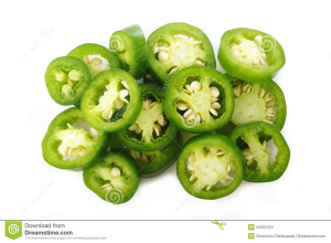 Pimientas Verdes Del Jalapeno En El Fondo Blanco 44351044jpg — Burger ingredients option 18