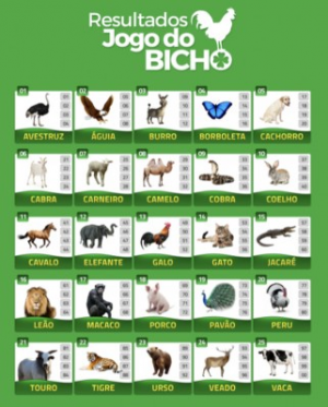 Create a TABELA JOGO DO BICHO Tier List - TierMaker