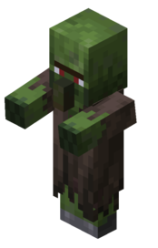 Zz1570610815174px Plainszombievillagerbasepng — Danger tier list of hostile or neutral monsters of Minecraft option 50