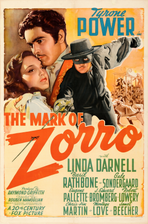 Themarkofzorro1940filmposterjpg — Every Superhero Movie (2021) option 209