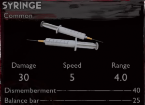 Zzzzz 1663833332syringepng — Evil Dead: The Game Melee Weapons option 15