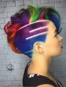 Rainbow Hairpng — Lesbian haircuts option 15