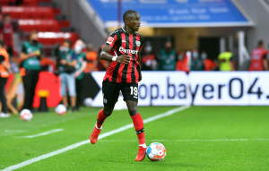 Moussa Diaby Bayer Leverkusen V Mochengladbach Bundesliga 2021jpg — Manchester United 2022/2023 Summer option 31