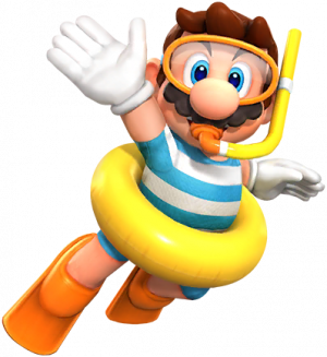 Mktartworkmarioswimwearpng — Mario Kart Tour Mario alts (as of Singapore Tour) option 20
