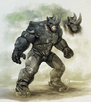 Roshfaizal Ariffin Illustration Rhino Finaljpg — Marvel Villains option 41