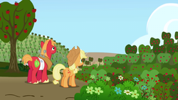 Bigmcintoshandapplejacklookingatsweetappleacress01e04png — My little Pony Friendship is Magic Season 1 Tier option 1