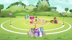 Applejackonbuckballfieldexplainingbuckballtotheunicornss6e18png — My little Pony Friendship is Magic Season 6 option 1