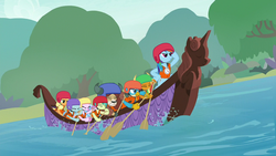 Rainbowdashleadingwhiletheyoungsixrows8e9png — My little Pony Friendship is Magic Season 8 option 14