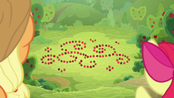 Applejackandapplebloomlookatstrangepatternsmadeofappless9e10png — My little Pony Friendship is Magic Season 9 option 1