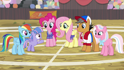 Rdfluttershypinkieandquibbleonthebuckballfields9e6png — My little Pony Friendship is Magic Season 9 option 7