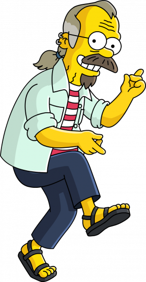 Nedwardflanderssrtappedoutpng — Over 100 Simpsons Characters option 156