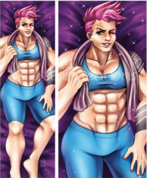 Zarya top body pillow