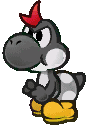 Black Yoshipng — Paper Mario TTYD Yoshi Color option 1