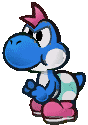 Blue Yoshipng — Paper Mario TTYD Yoshi Color option 2