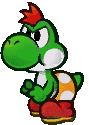 Green Yoshipng — Paper Mario TTYD Yoshi Color option 4