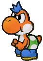 Orange Yoshipng — Paper Mario TTYD Yoshi Color option 5
