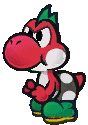 Red Yoshipng — Paper Mario TTYD Yoshi Color option 7