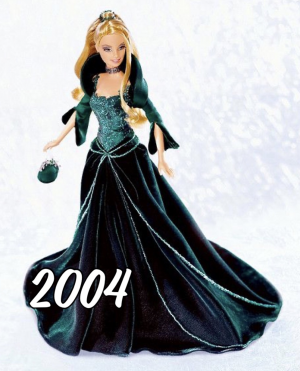 Barbie navideña on sale 2004