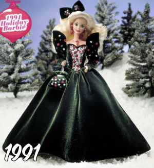 Barbie navideña 1991 sales