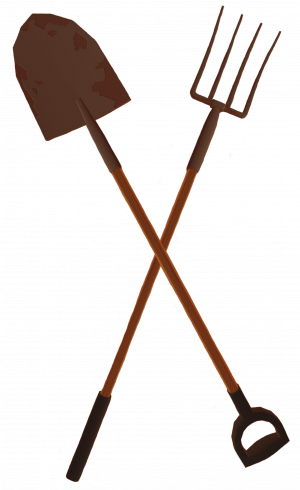 Forkshovelpng — Rec Room Quest Weapons option 6