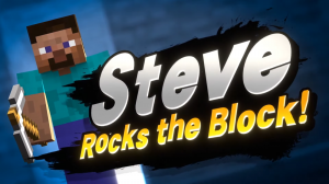 1600px Steverockstheblockpng — Smash Bros Reveal Splash Text option 43