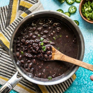 Quick Seasoned Black Beans Finished 500x500jpg — Starchy carbs option 10